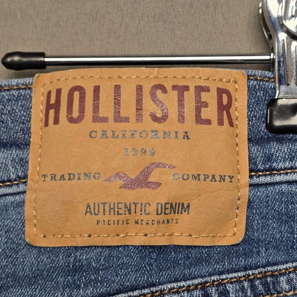 Hollister Jeans Mens Athletic Skinny Distressed Blue 34x30
